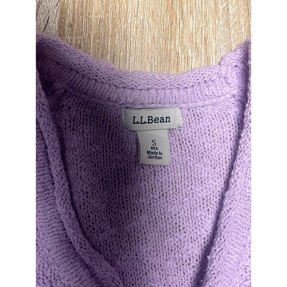 L.L. Bean Pink Women's Small Midweight Cotton Slub Rollneck Pullover - Picture 2 of 4
